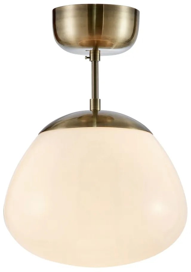 Таванно осветително тяло в бяло-бронзов цвят със стъклен абажур ø 25 cm Rise - Markslöjd