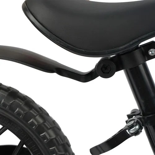 Детски велосипед KRUZZEL 12 с каишка за рамо - черно-розов Черен