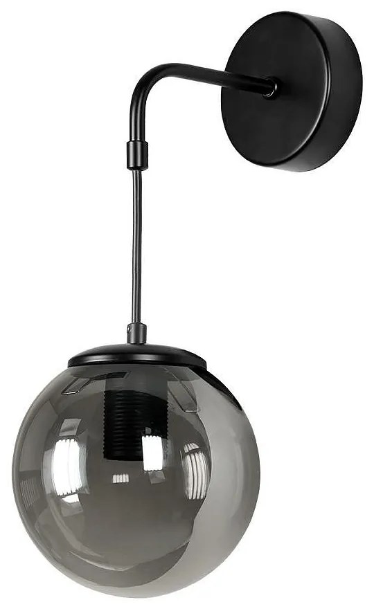 Аплик СИТИ, черен/сив, 1xE27