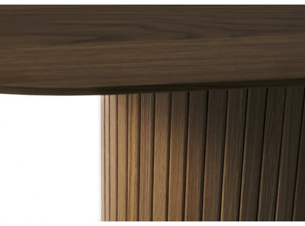 Кафява трапезна маса с дъбов плот 95x180 cm Nola – Unique Furniture