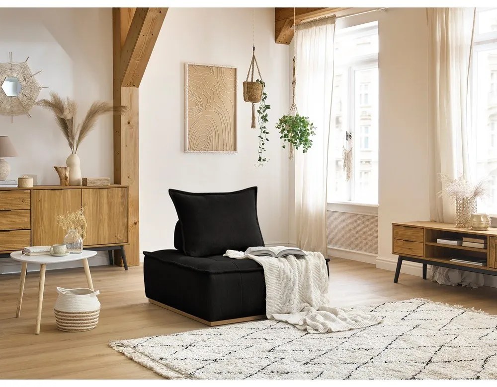 Черно шенилово кресло Elisa – Bobochic Paris