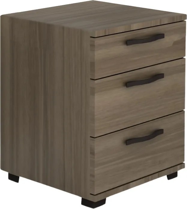 Нощно шкафче Roco от меламин в орехов цвят 40x39x57см.