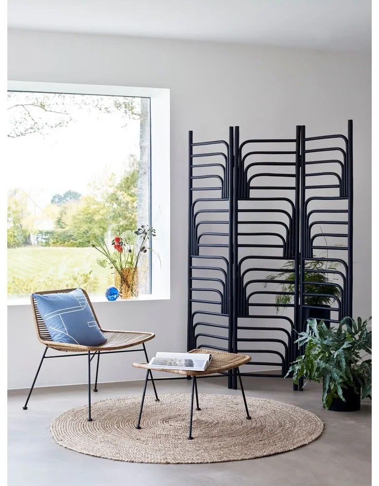 Ваза от оранжево стъкло в стил деко, височина 18 cm - Hübsch