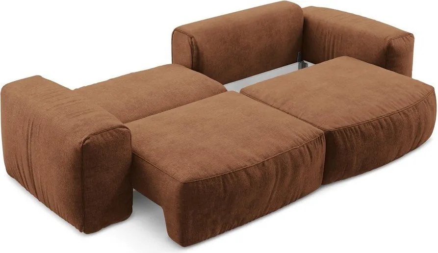 Теракотен шенилов сгъваем диван 275 cm Kuki – Makamii