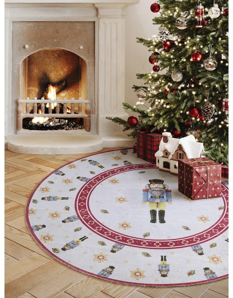 Червен кръгъл килим с коледен мотив ø 160 cm Toy's Delight Nutcracker – Villeroy&amp;Boch