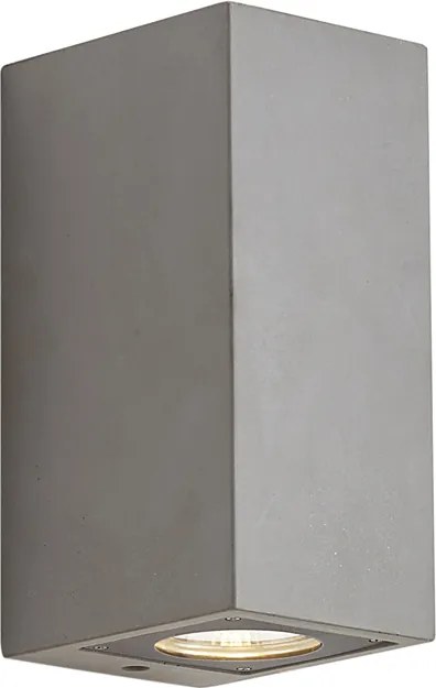 Модерна външна стенна лампа сива 2 светлини IP44 - Pompei