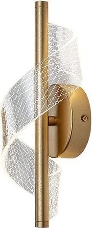 Rabalux Zofrael, аплик, златиста метална лампа с прозрачен акрилен абажур, 6W, с абажур: 550, без 900, 3000 - 71415