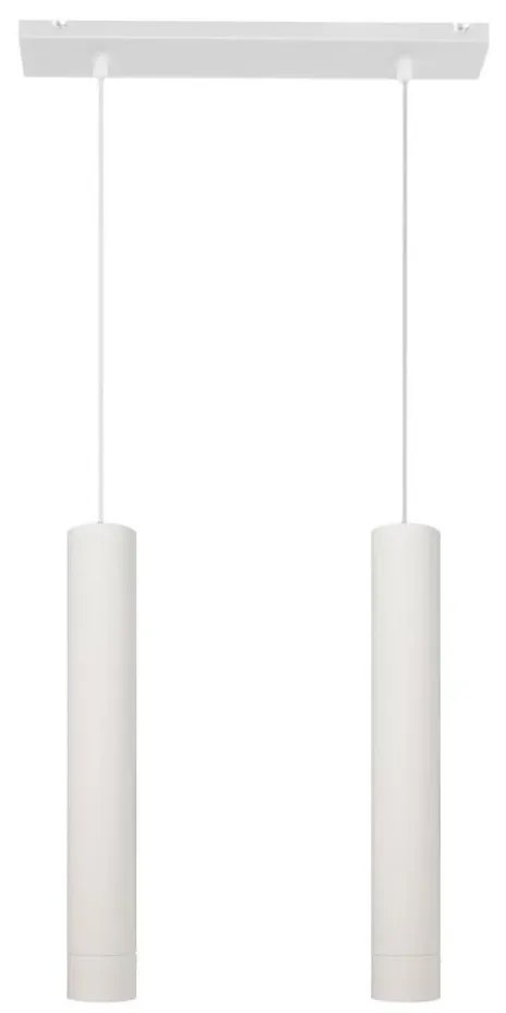 LED Висящ полилей TUBA 2xGU10/4,8W/230V бял