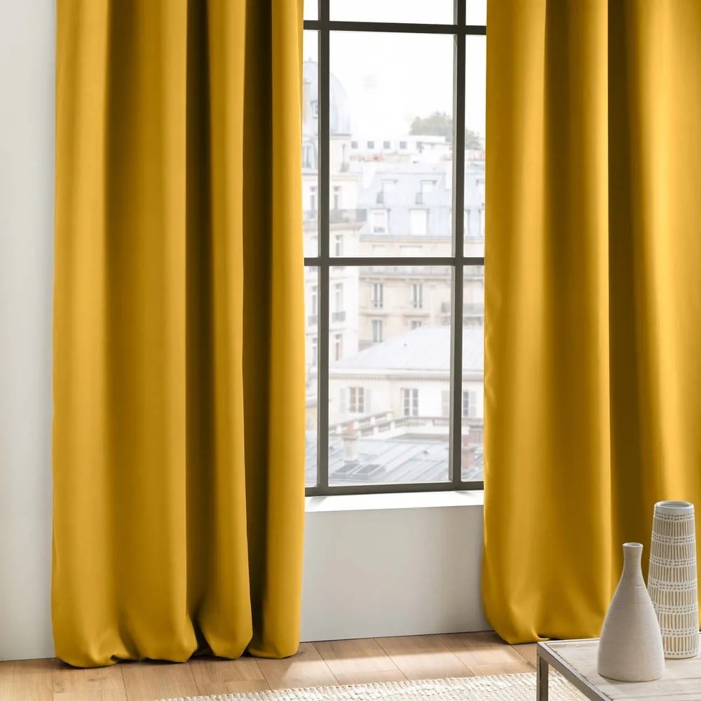 Жълта затъмняваща завеса 135x280 cm Occult – douceur d'intérieur