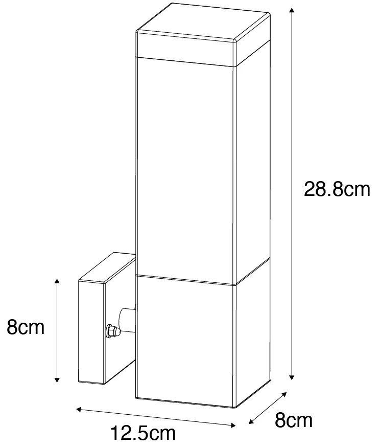 Модерна стенна лампа за външно осветление ръждиво кафява IP44 - Malios