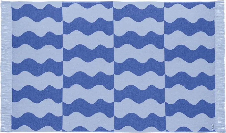 Синя памучна плажна кърпа 100x160 cm Nugo – noo.ma