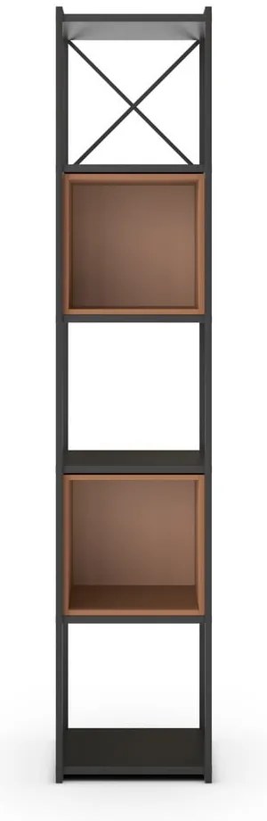 Библиотека в черен и тухлен цвят 36x179 cm Anya – Marckeric