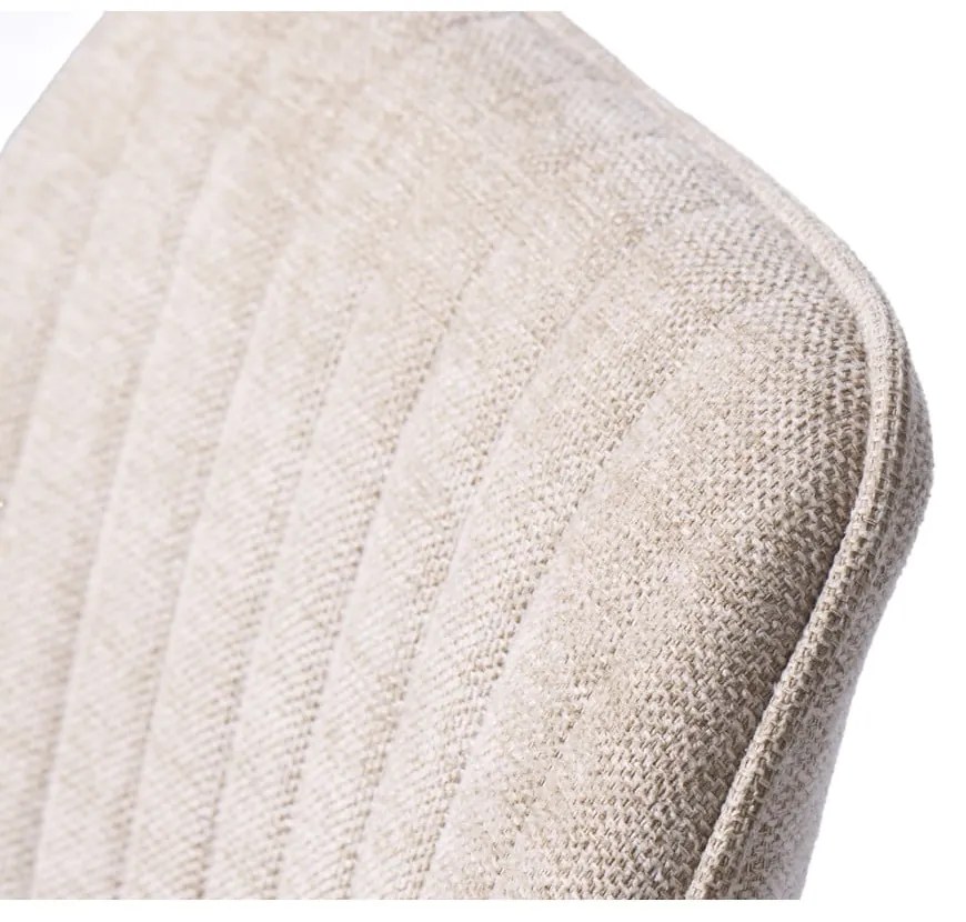 Бежов тапициран трапезен стол с подлакътници Nolan – Unique Furniture