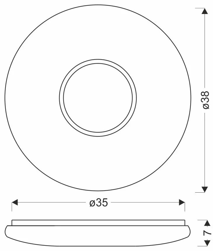 Бяло LED осветително тяло за таван 38x38 cm Uran – Candellux Lighting