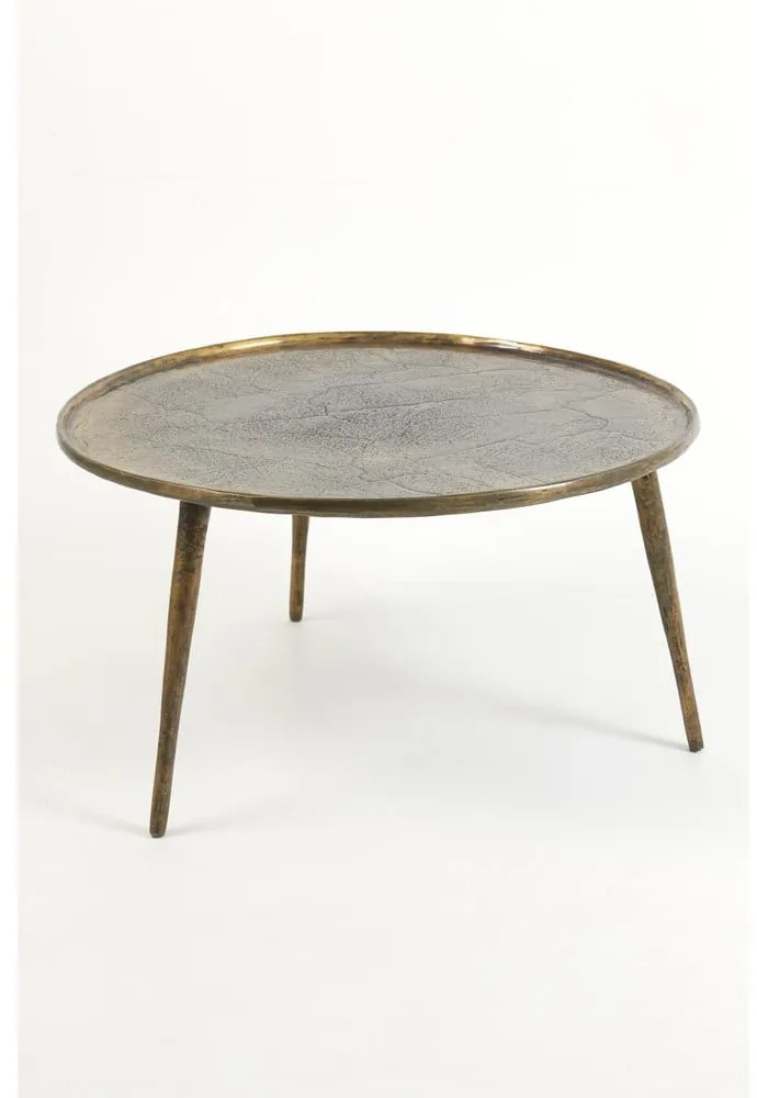 Метална кръгла масичка за кафе бронзова ø 67,5 cm Babina – Light &amp; Living