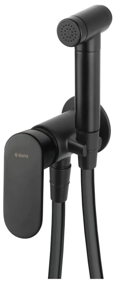 Deante BGA_N34M - смесител за биде с ръчен душ за вграждане ALPINIA, черен