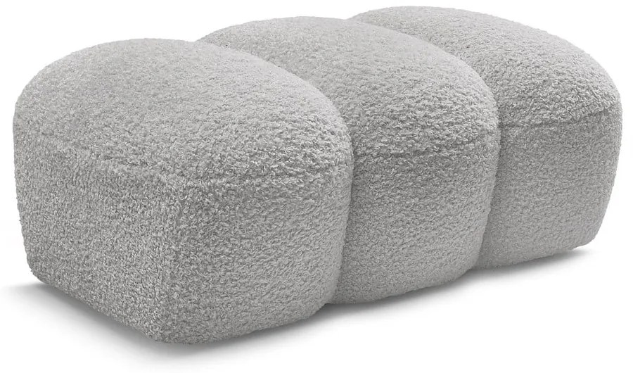 Светлосива табуретка от прежда с примки от букле Hippolyte – Bobochic Paris