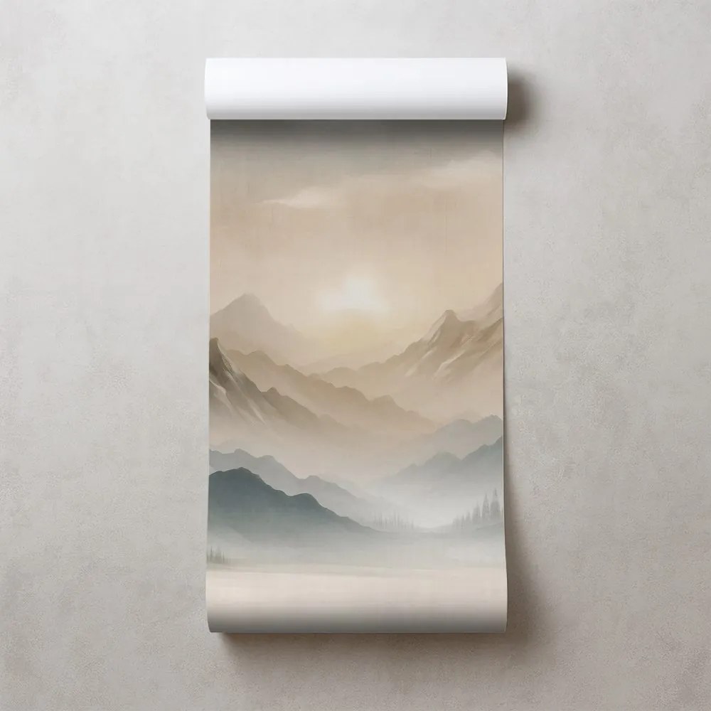 Тапет – Мъглива планинска панорама