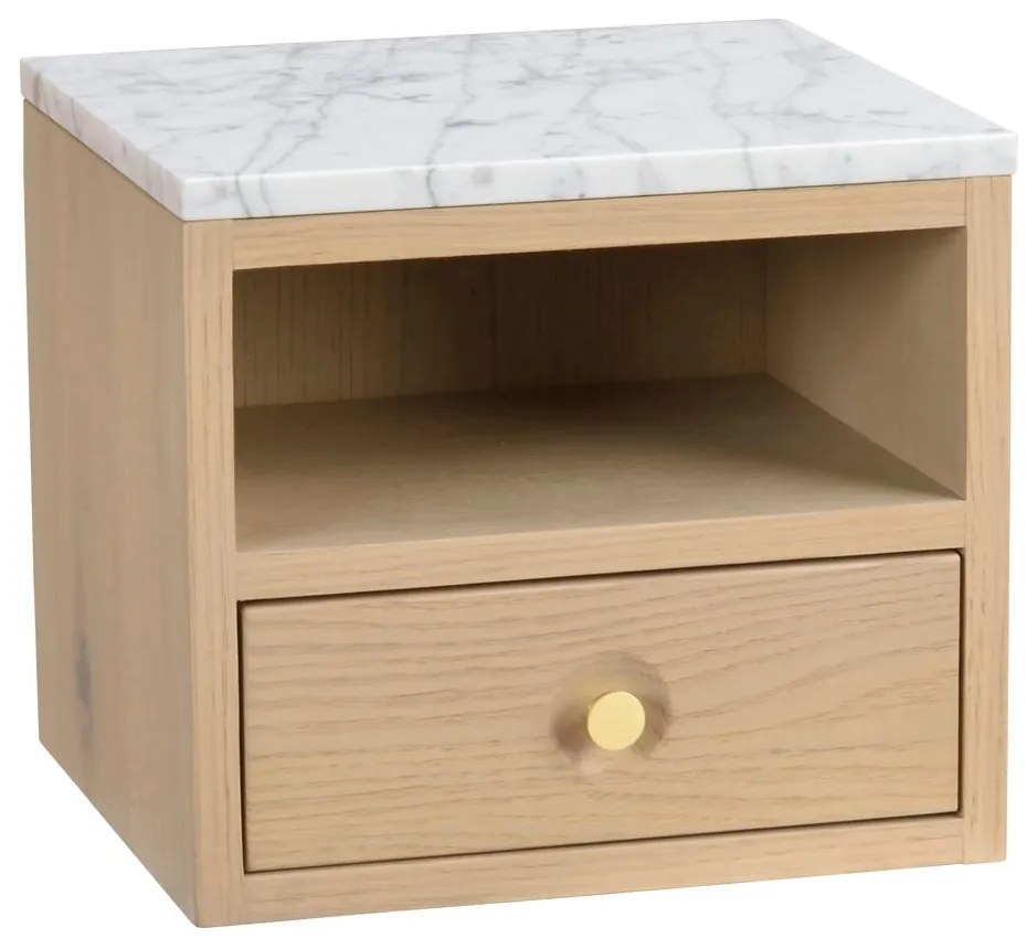 Нощно шкафче с плот от имитация на мрамор естествено Whitmore – Rowico