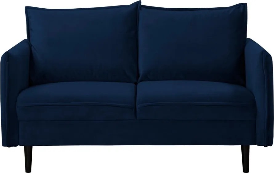 Тъмносин кадифен диван 138 cm Juli – Ropez