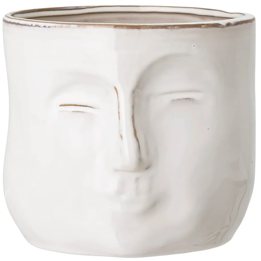 Бяла теракотена саксия , височина 15,5 см Ignacia - Bloomingville