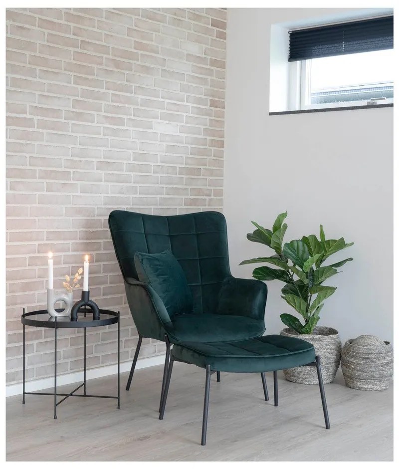 Зелено кадифено кресло Glasgow – Bonami Essentials