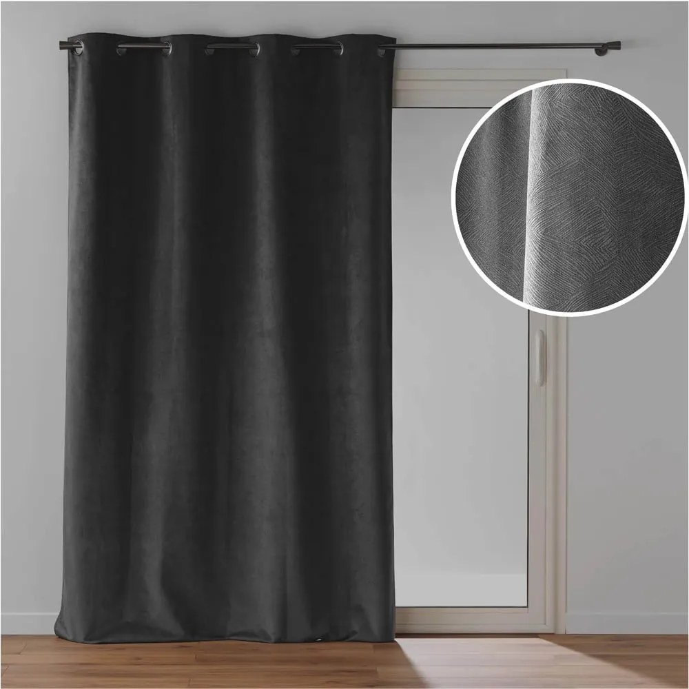 Антрацитно перде 140x260 cm Olympe – douceur d'intérieur