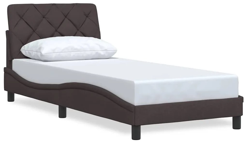 3310562 vidaXL Рамка за легло без матрак, тъмнокафява, 80x200 см, плат