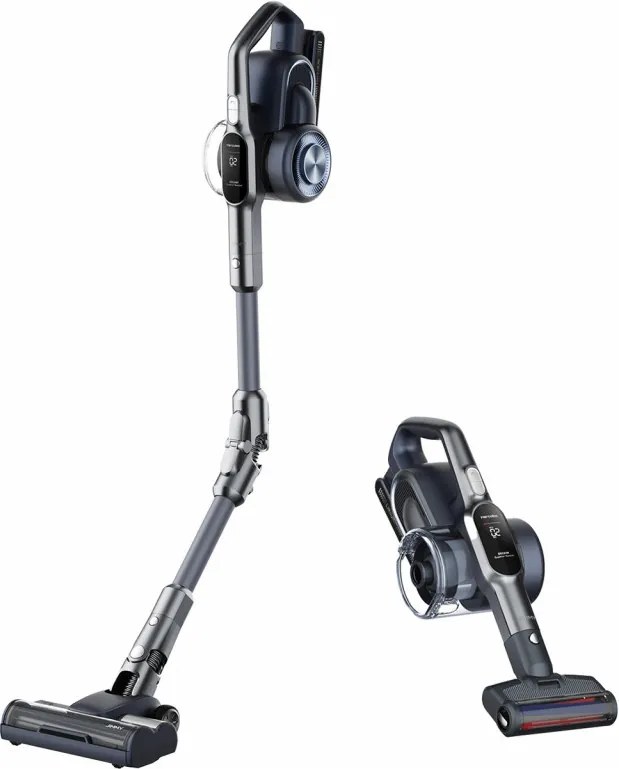 Вертикална прахосмукачка Jimmy H11 Pro, 600W, 260 AW, 0.6 л, Сензор за прах, Сгъваема, Автономност 90 минути, LED дисплей, Черен/Сив