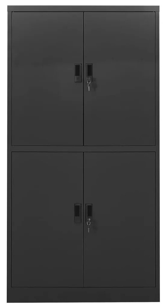 335945 vidaXL Офис шкаф, антрацит, 90x40x180 см, стомана