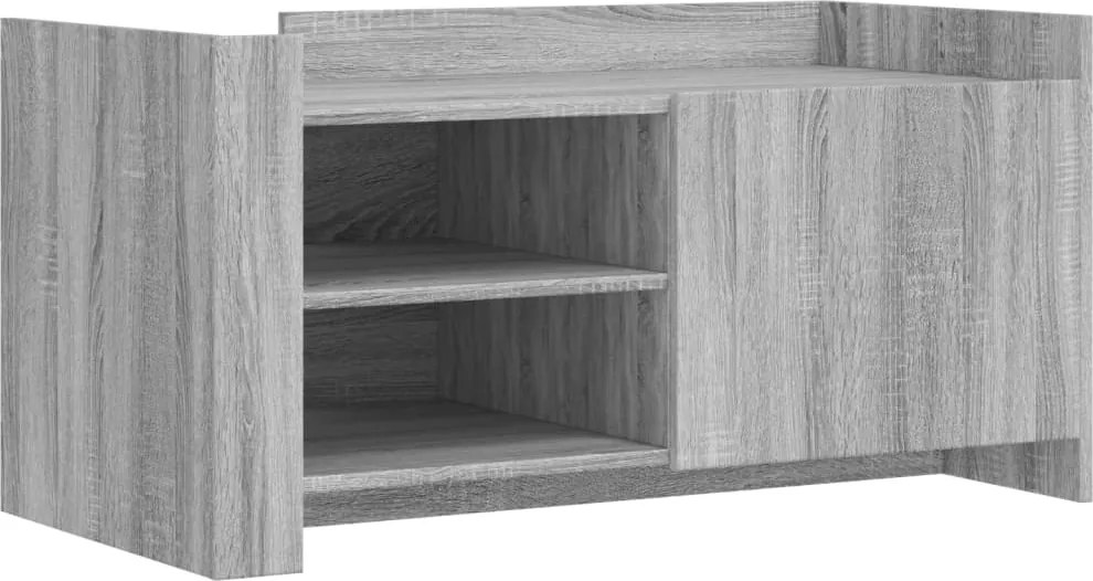 848365 vidaXL Кафе маса, сив сонома, 100x50x50 см, инженерно дърво