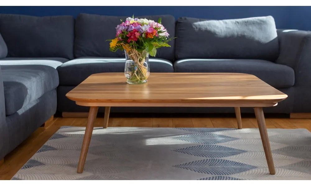 Масичка за кафе от ясенова дървесина, 110 x 110 cm Contrast Tetra - Ragaba