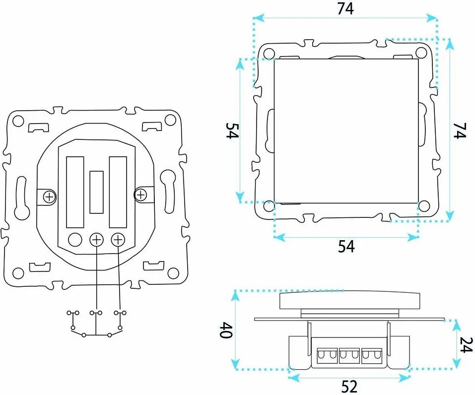 Единичен Ключ OSTE JNH006-W WHITE