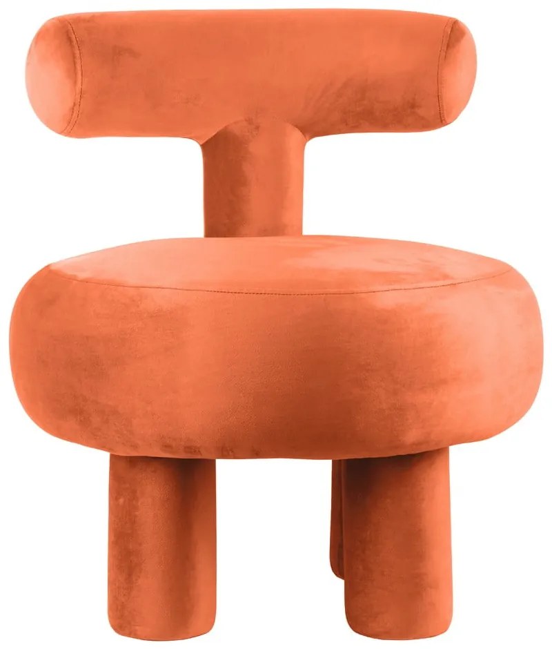 Оранжево кадифено кресло Abrazo – Leitmotiv