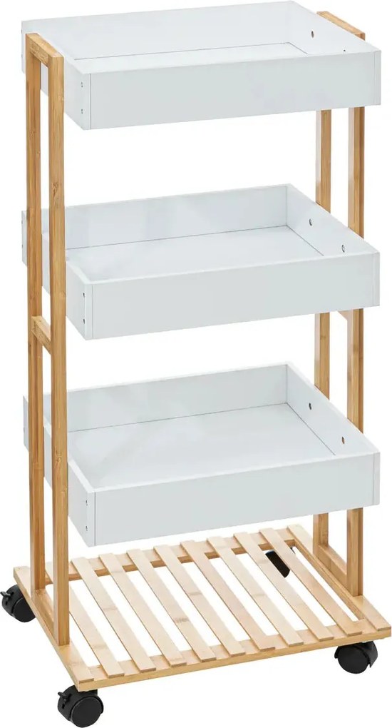 Етажерка на колела 5five Natureo, 4 нива - Черен