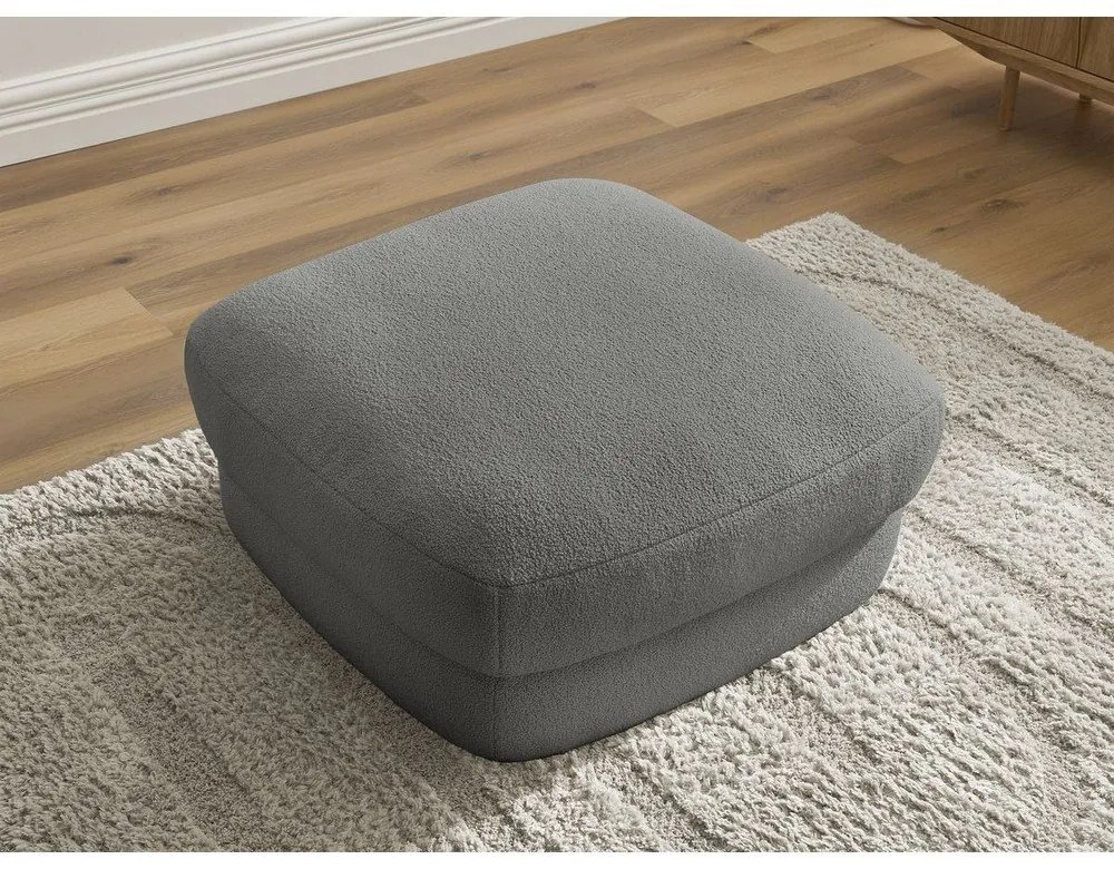 Тъмносива табуретка от букле Leonore – Bobochic Paris