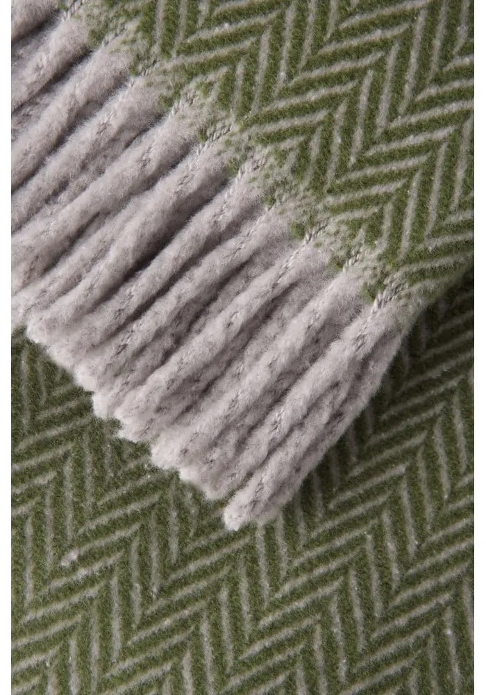 Зелено одеяло със съдържание на памук , 140 x 180 cm Skyline - Euromant