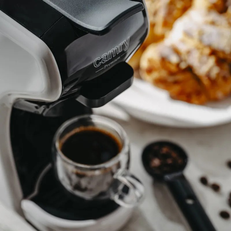 Еспресо машина за мляно кафе и капсули 9в1 Camry CR 4414, 3000W, 19 bar, Бежов/Черен