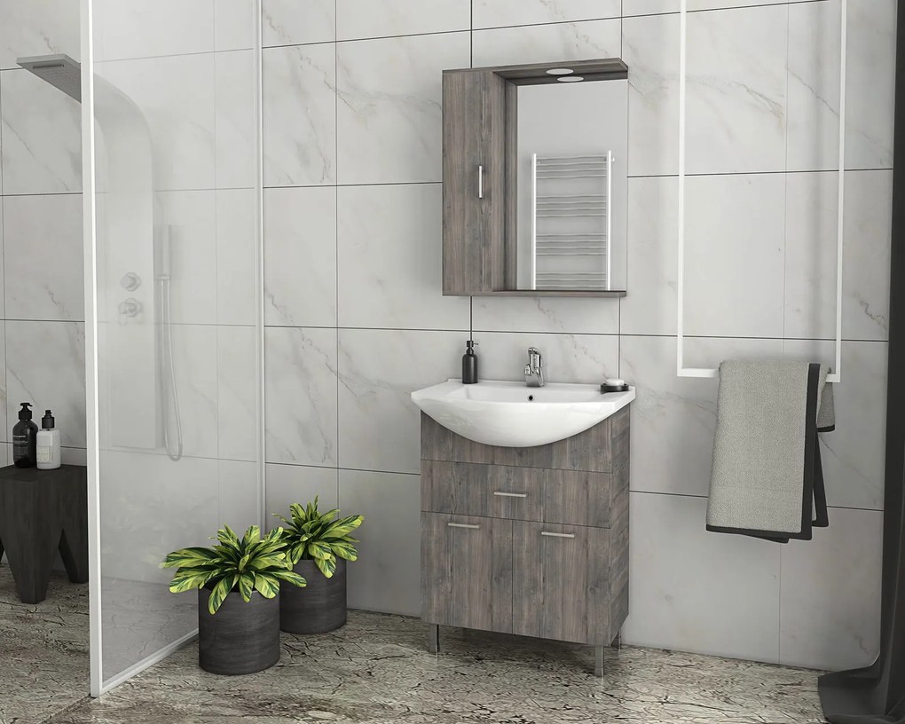 Огледало с десен шкаф Drop Ritmo 65-Staxti