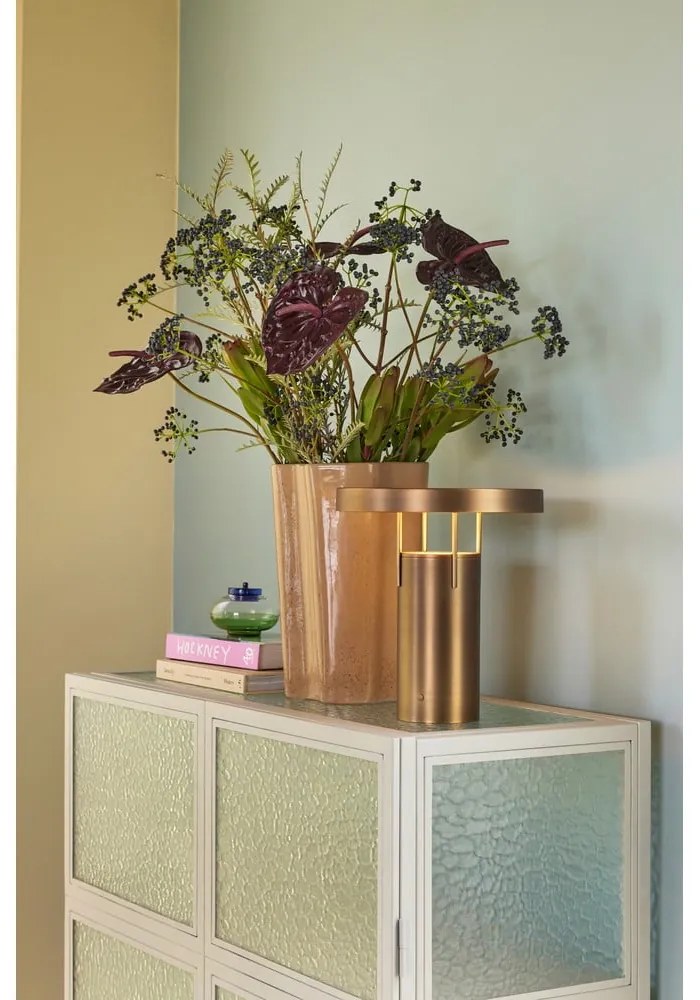 Бежова керамична ваза (височина 30 cm) Sapo – Hübsch