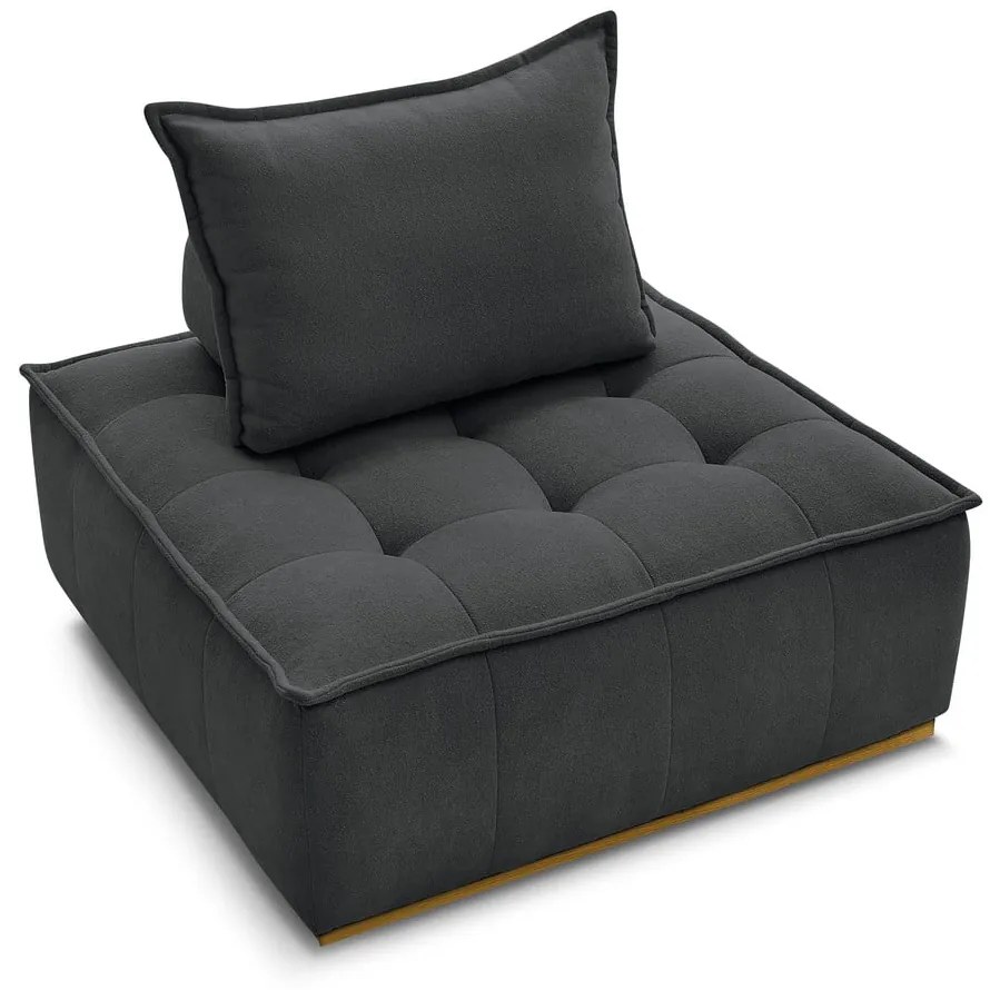 Тъмносиво шенилово кресло Elisa – Bobochic Paris