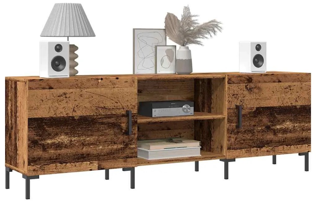 857328 vidaXL ТВ шкаф, старо дърво, 150x30x50 см, инженерно дърво