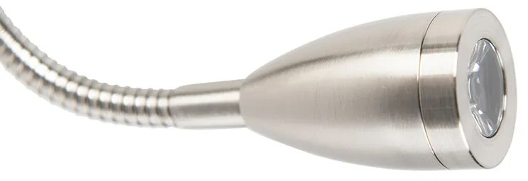 Стенна лампа от стомана с кадифен абажур с цветя и злато - Brescia