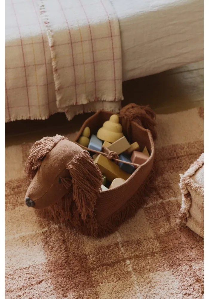 Светлорозово памучно детско покривало за легло 140x200 cm Tartan Rose – Lorena Canals