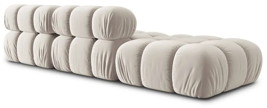 Бежов кадифен модулен диван 282 cm Bellis – Micadoni