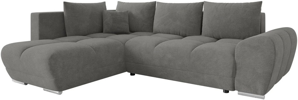 Ъглов диван Forrest-Тъмно сив-Ляв