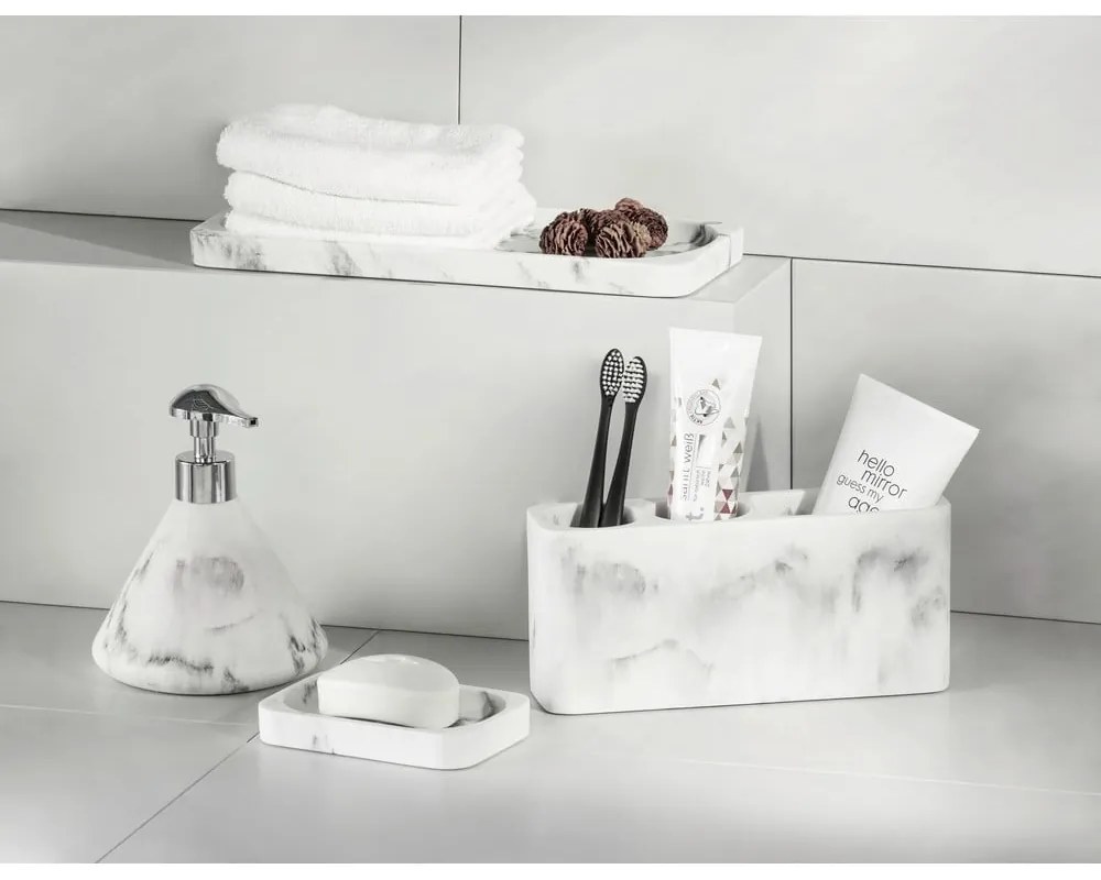 Бяла и сива табла за баня Desio - Wenko