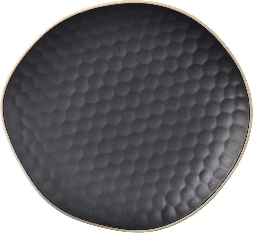 Черна глинена чиния за сервиране Tea Time – Orion