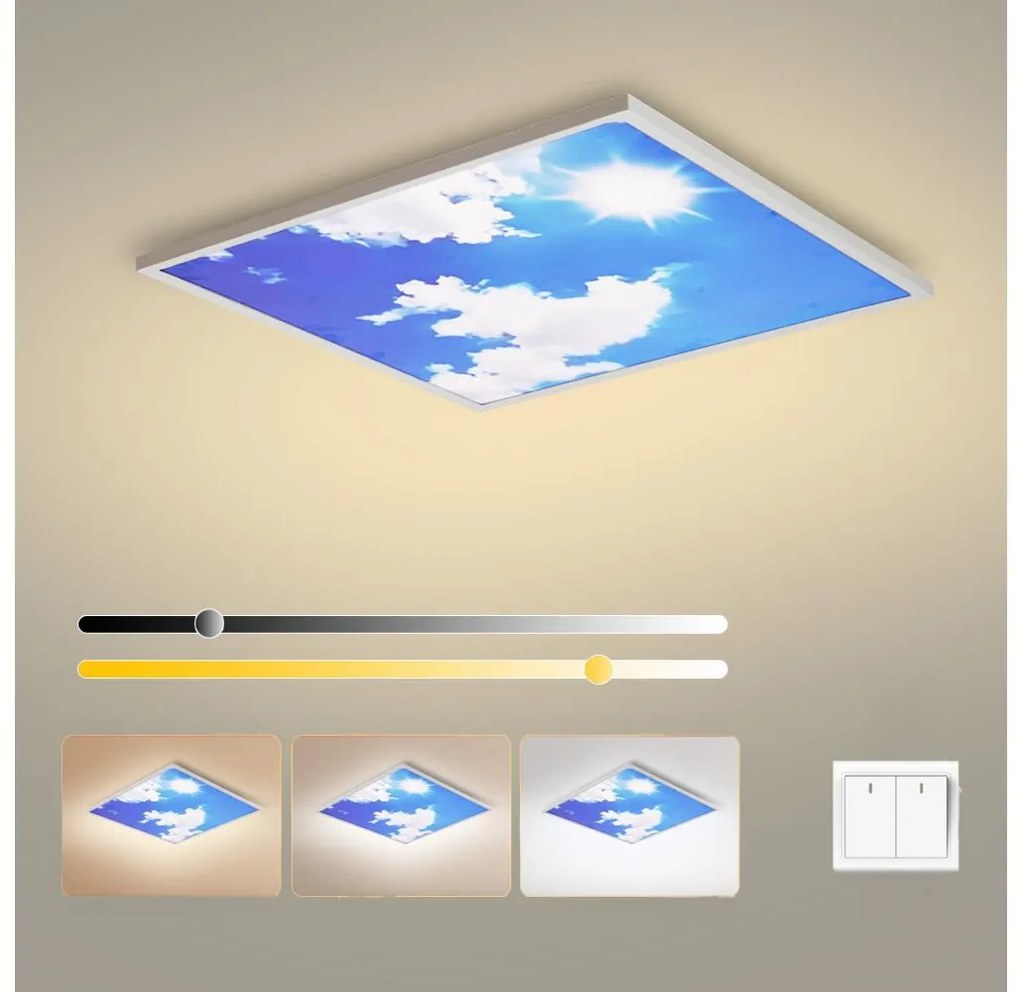 Brilagi - LED таванно осветително тяло SLIMFRAME LED/58W/230V 60x60 cm сребристо/синьо