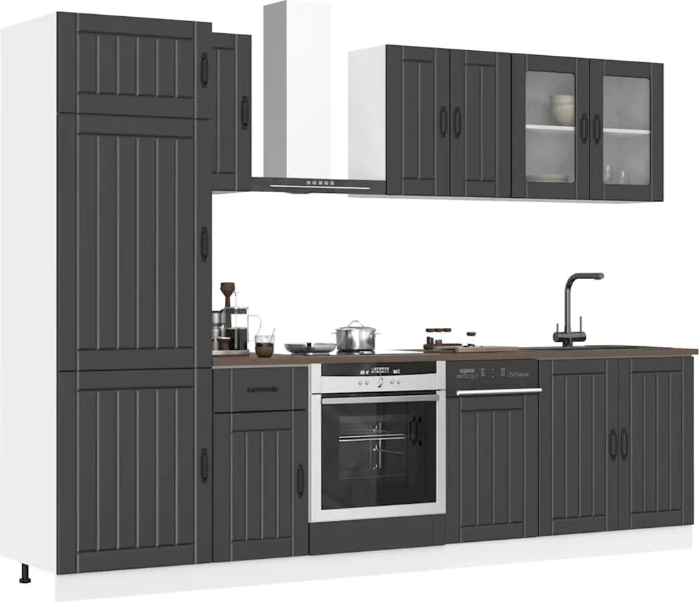 3314802 vidaXL Комплект кухненски шкафове от 8 части Kalmar, инженерно дърво